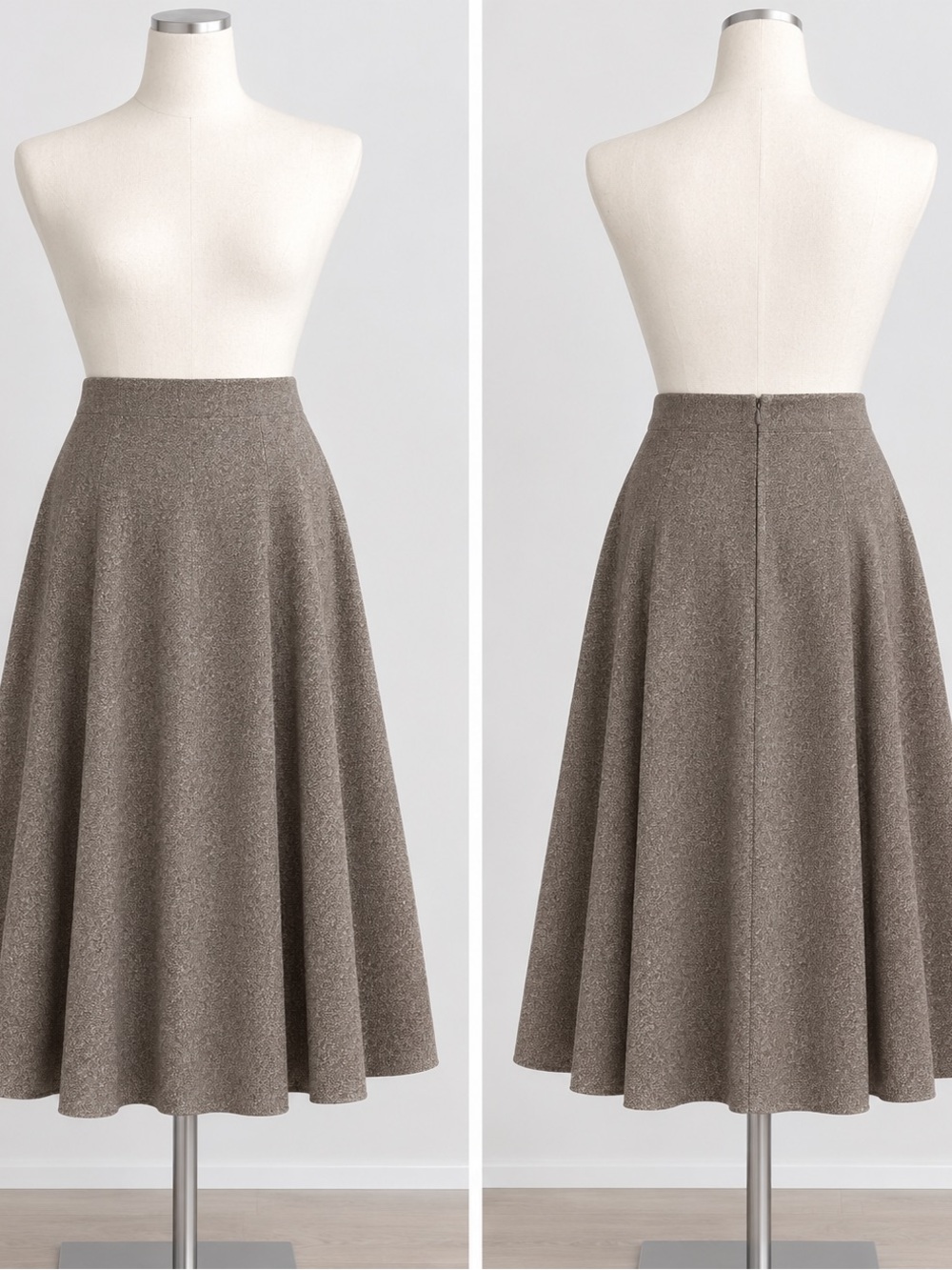 Jones New York Taupe Circle Skirt